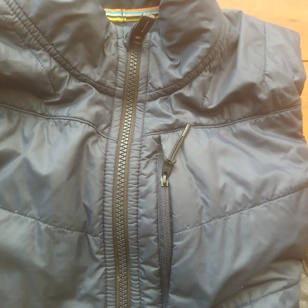 Smartwool Navy and Green  Quilted Vest  Men's Small M EUC